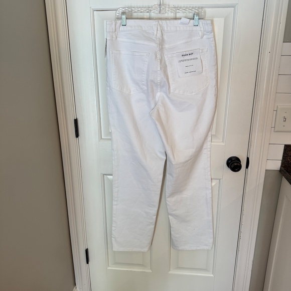 New! Good American Good Boy Straight Jean White 45764 - Picture 9 of 16